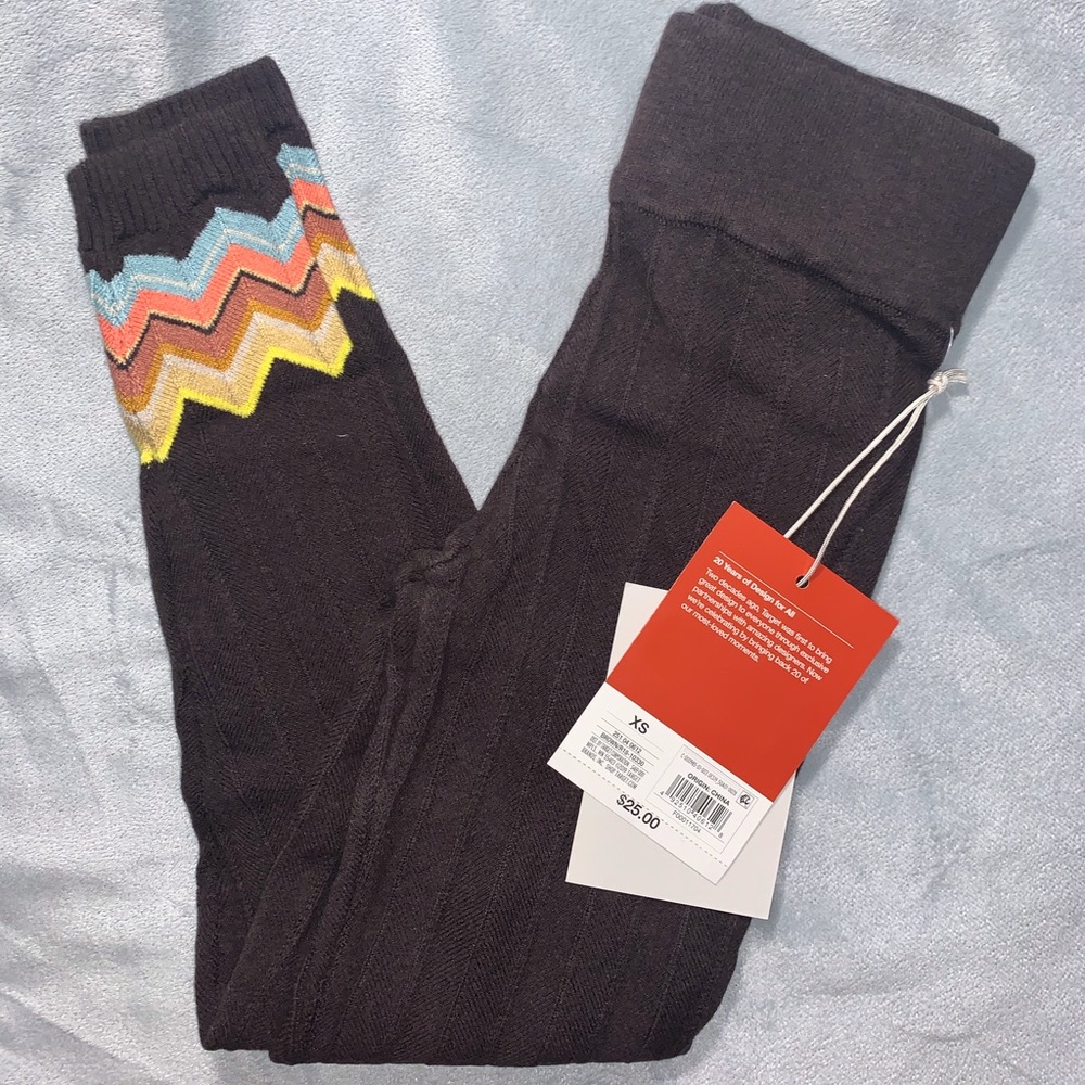 Girls Missoni Tights with Chevron stripes